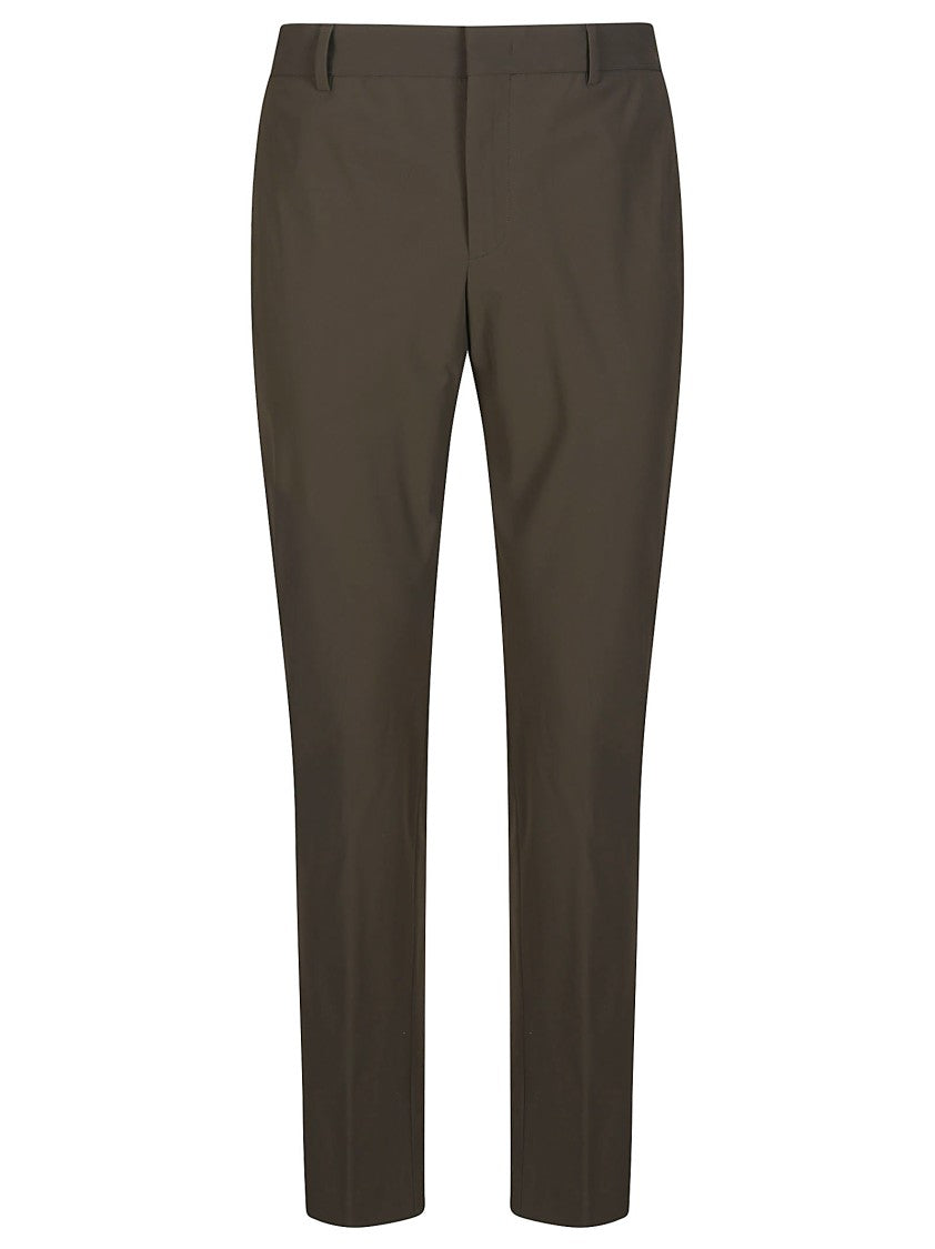 Pt Torino Epsilon Reflector Pants In Olive Green Technical Cotton