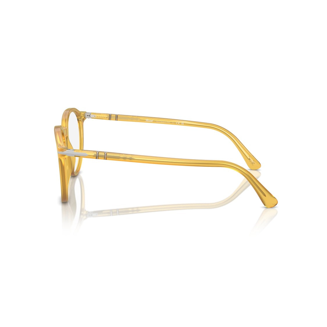 Persol 0Po3353v Translucent Yellow Acetate Eyeglasses With Rounded Shape