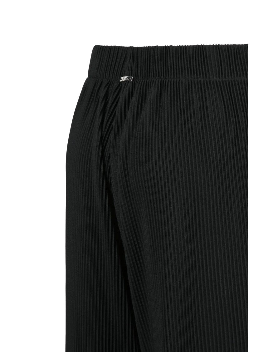 Herno Resort Black Pleated Polyester Trousers