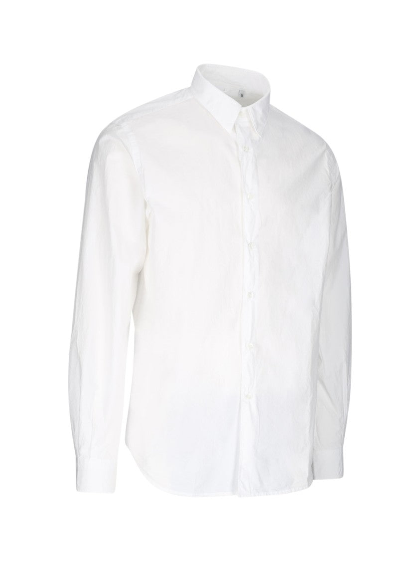 Aspesi Tailored White Shirt With Button-Down Front