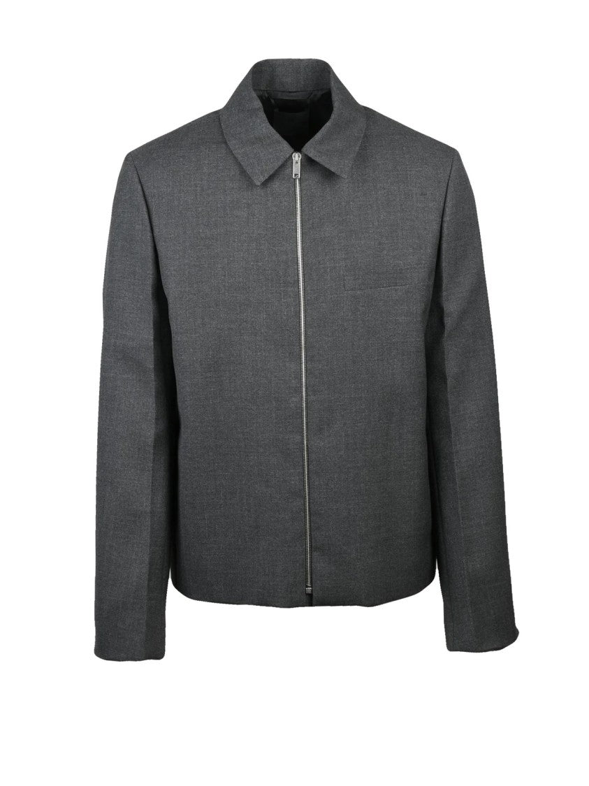 Givenchy Wool Coat With Zip Closure And Classic Collar