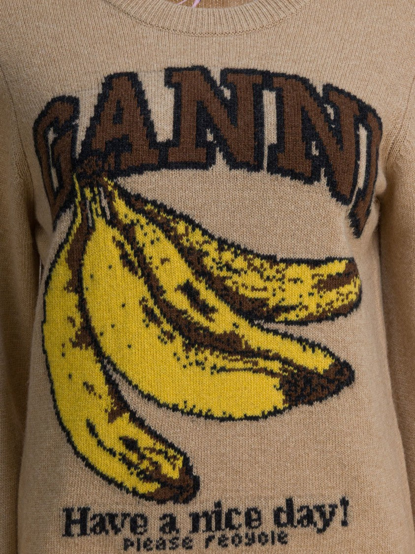 Ganni Wool Crew Neck Sweater