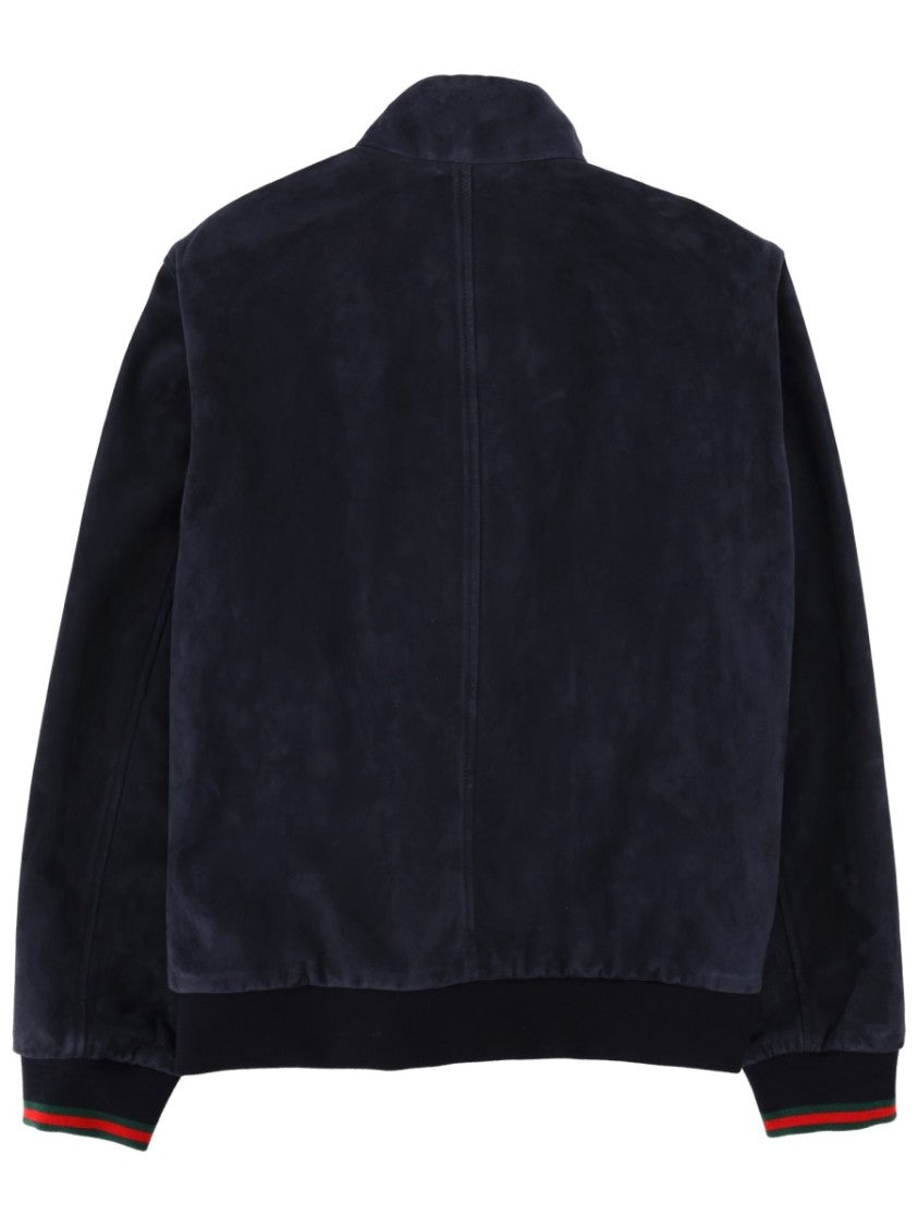 Gucci Button-Up Lambskin Suede Jacket