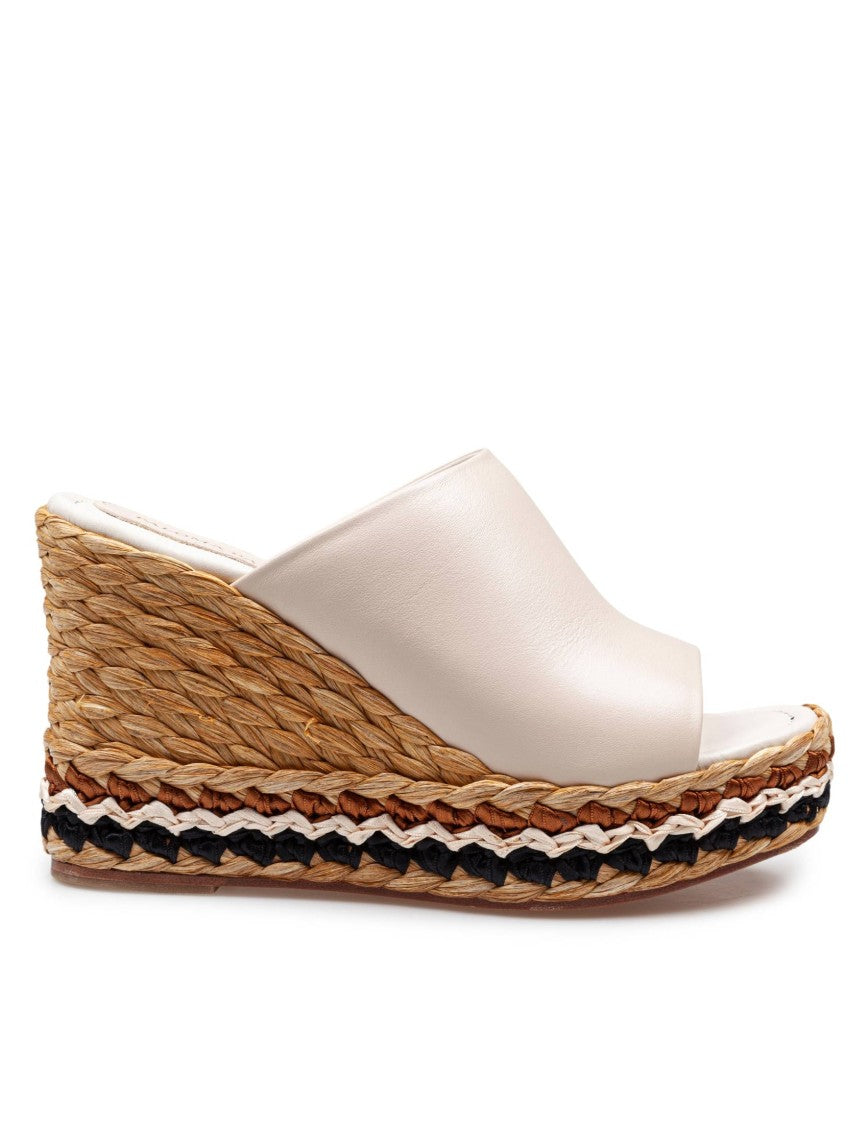 Paloma Barceló Paloma Oriane Sandal In Ivory Leather