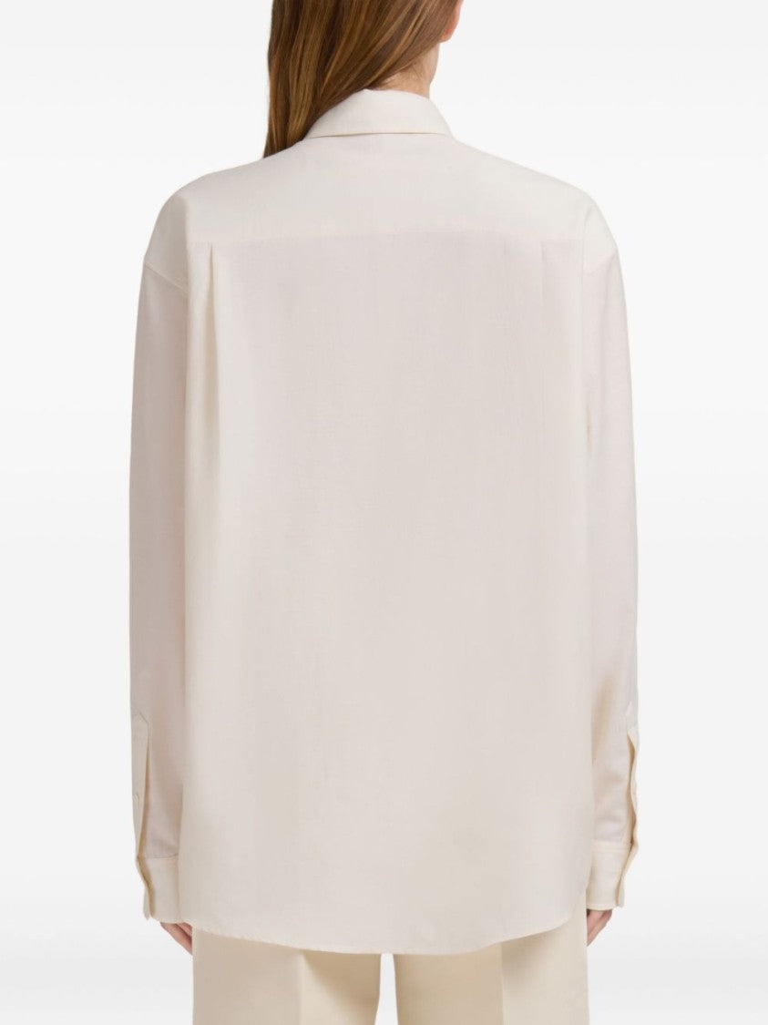 Marni Loose-Fitting Blouse With Vertical Ruffle Detail
