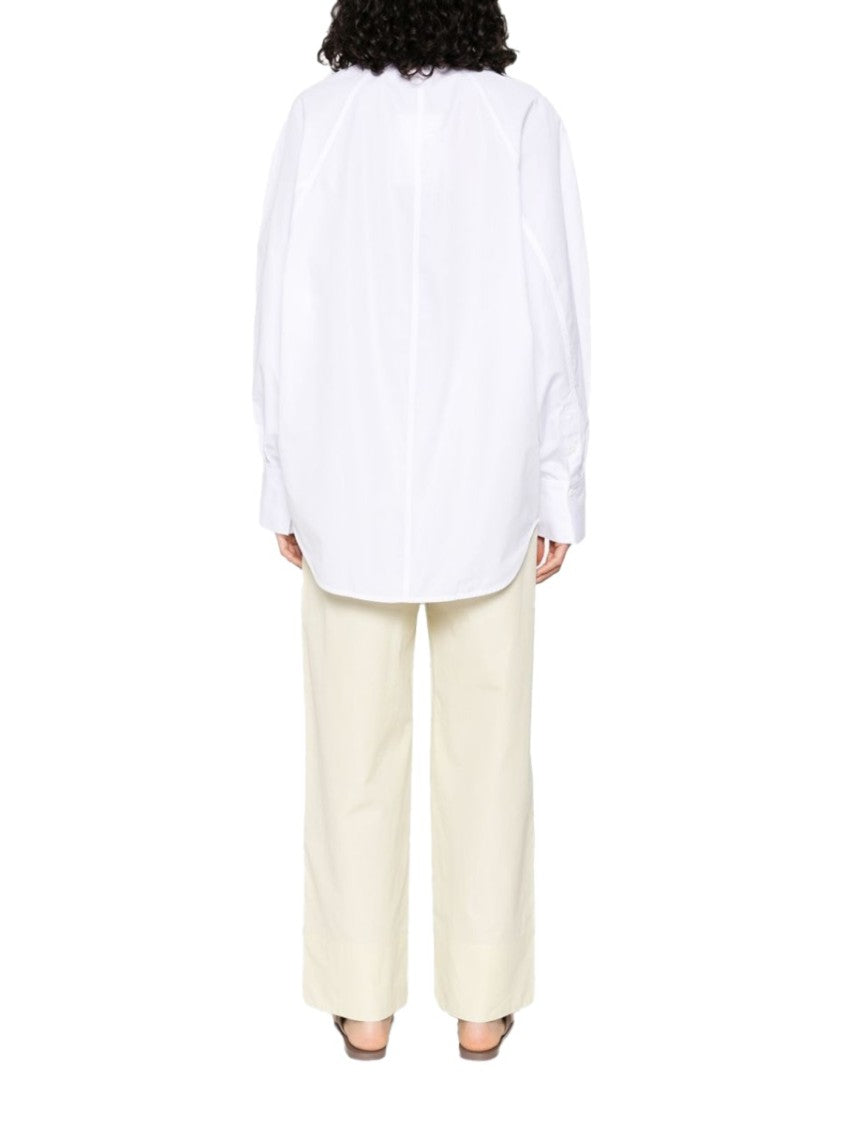 Totême White Cotton Classic Wide Cuff Shirt