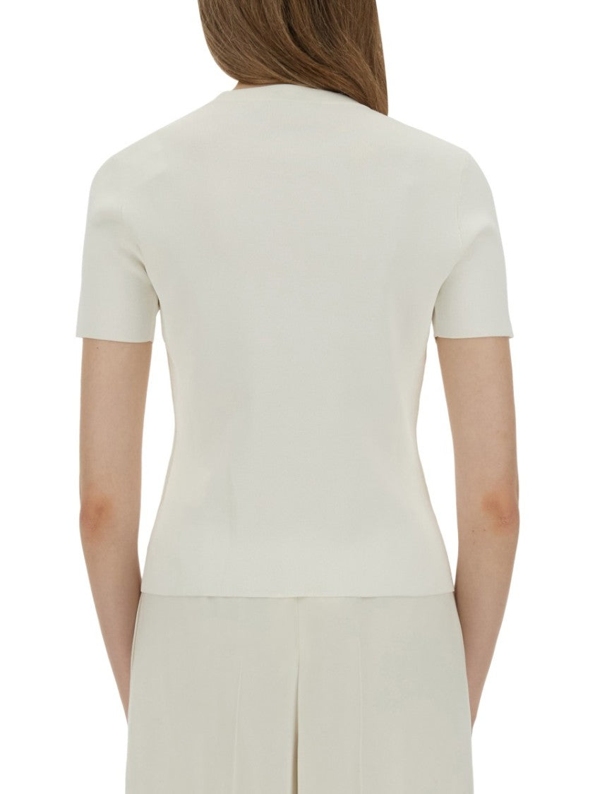 Max Mara Adelio Minimalist Slim Viscose-Blend T-Shirt