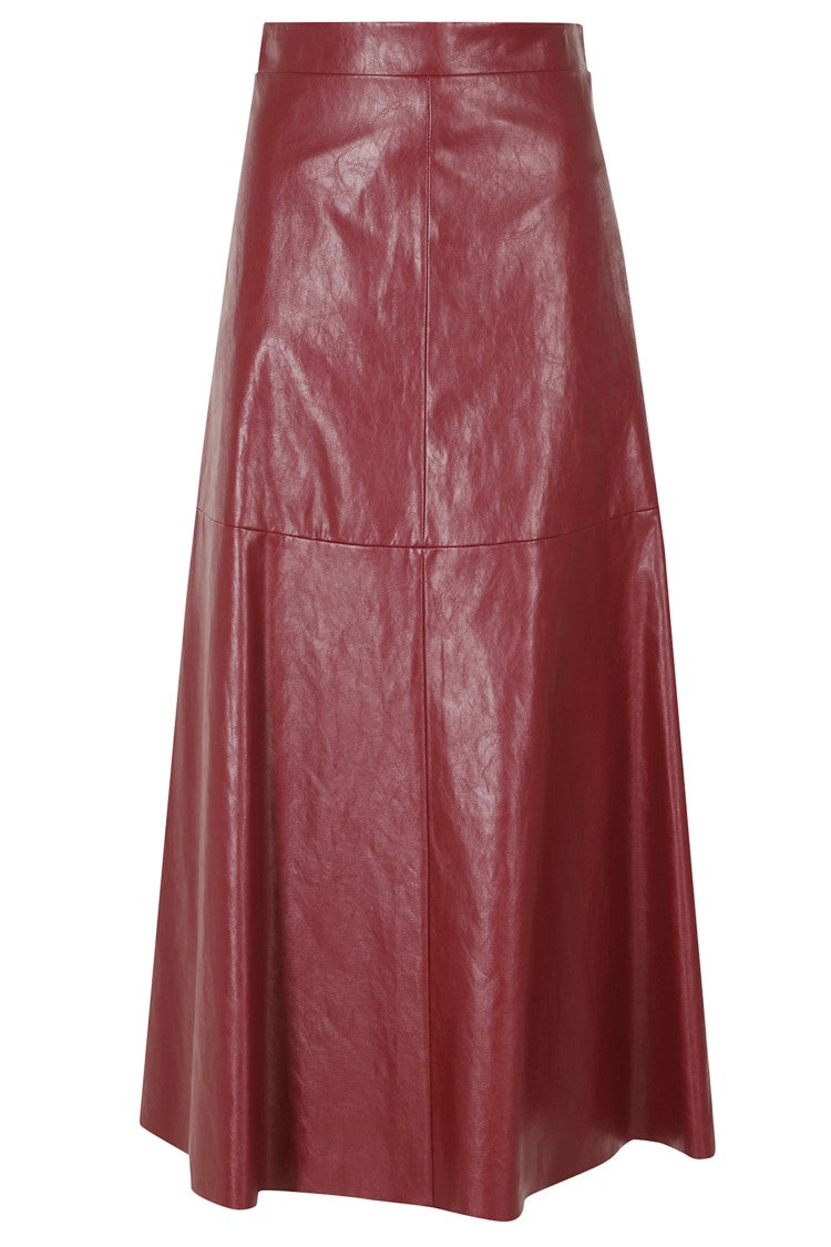 Federica Tosi Ruby Leather Metal Trim Circle Polyurethane Skirt