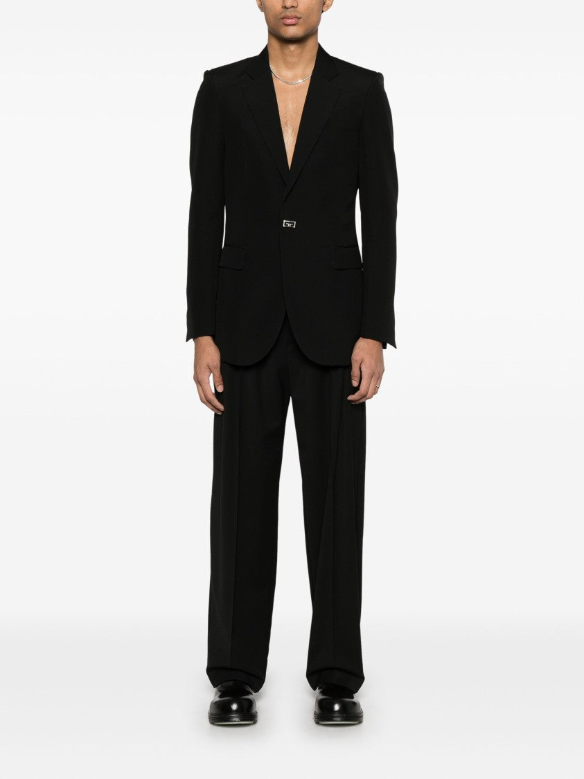 Givenchy Single-Breasted Structured Technical Wool Jacket