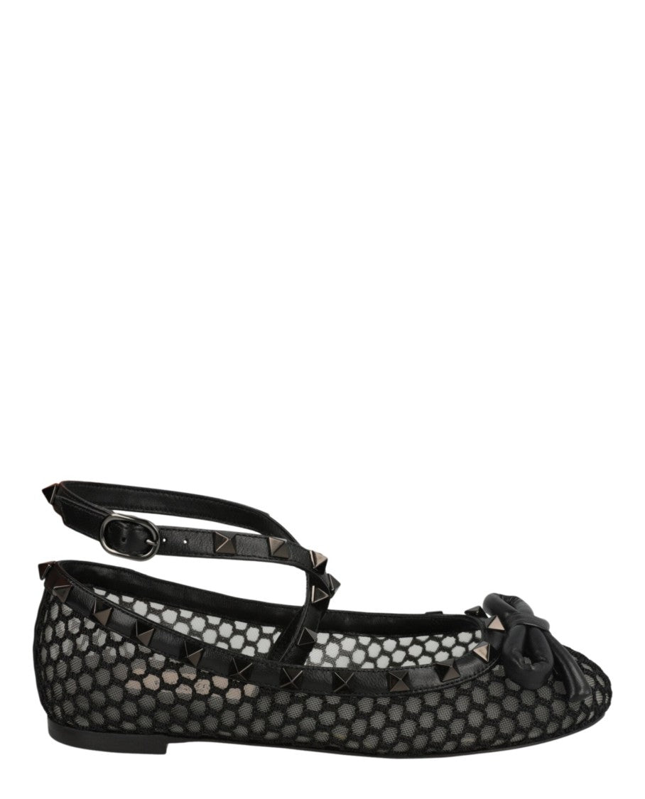 Valentino Rockstud Mesh Ballet Flats