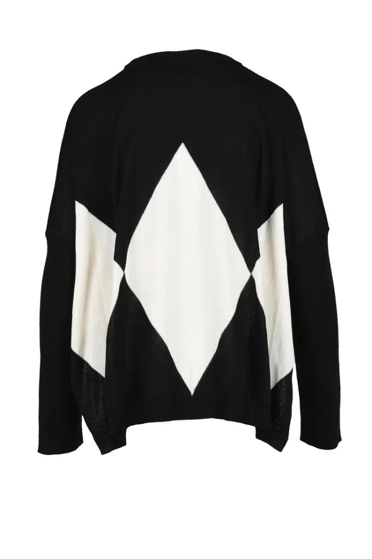 Jei-O' Black/White Cotton Knitwear