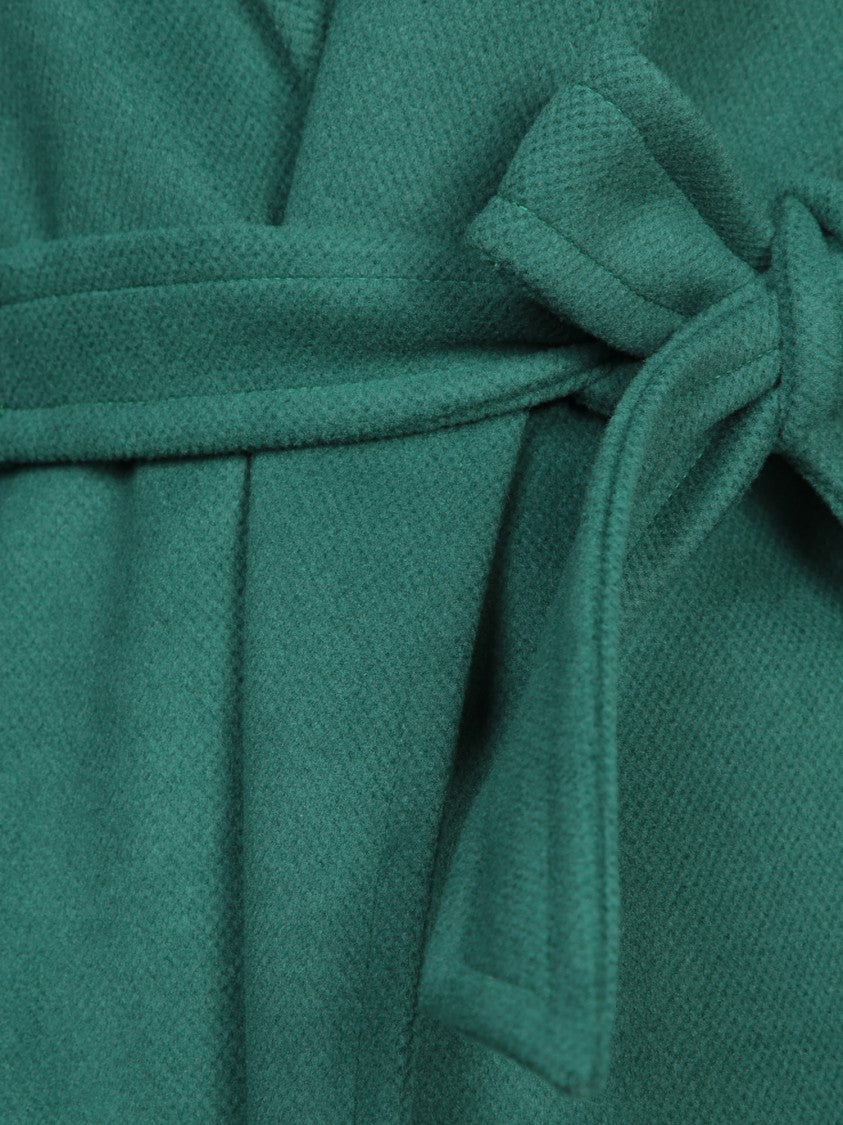 Blanca Vita Long Malachite Green Wool Coat