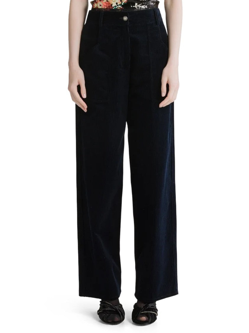 Forte Forte Ribbed Velvet Wide-Leg Cargo Pants