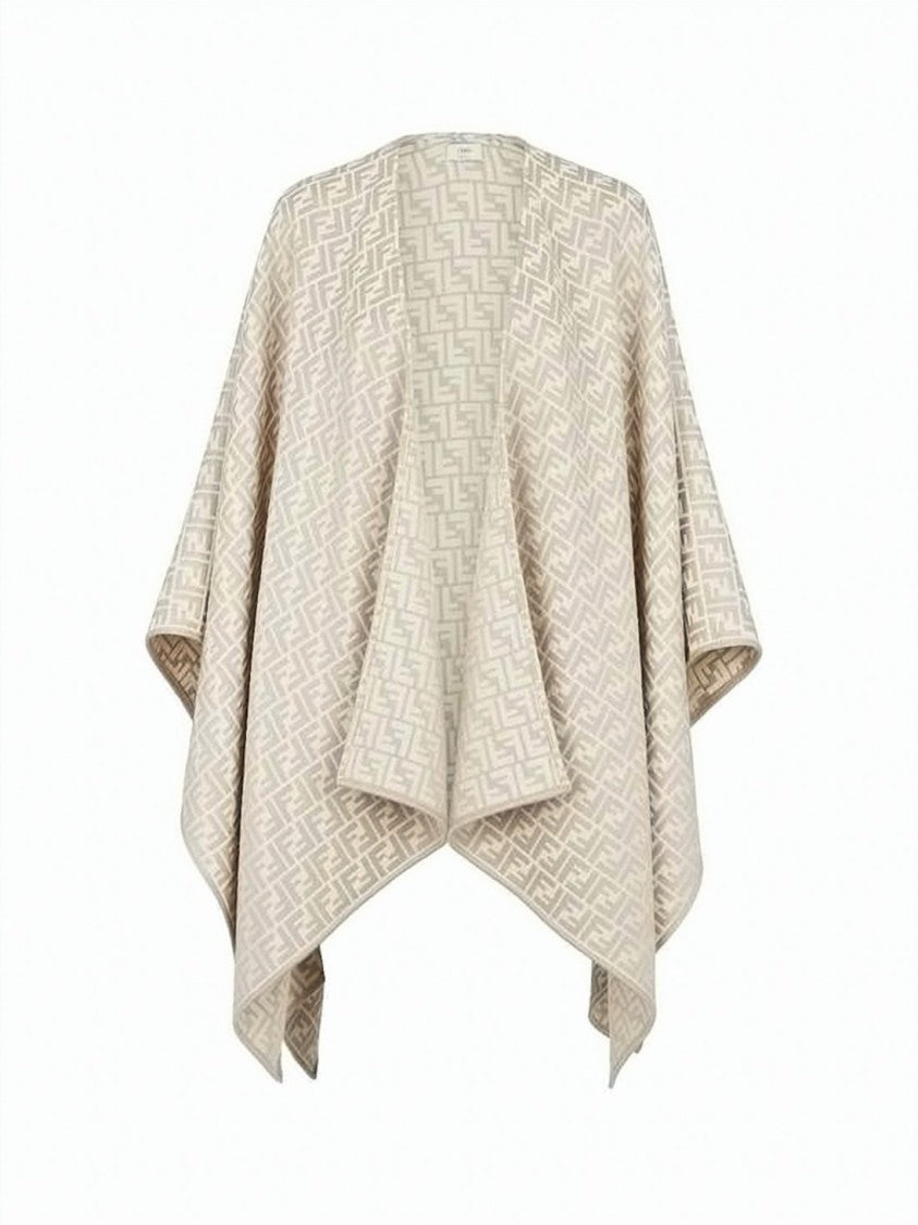 Fendi Geometric Pattern Wool-Silk Blend Scarf By Fendi