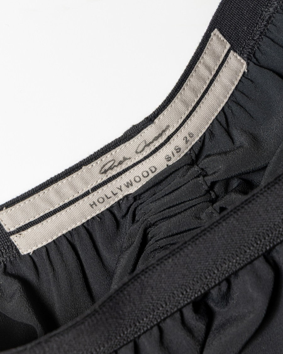 Rick Owens Structured Black Skirt With Rib-Knit Waistband