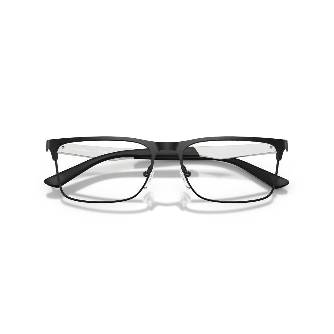 Emporio Armani 0Ea1183 Rectangular Matte Black Sunglasses With Silver Accents