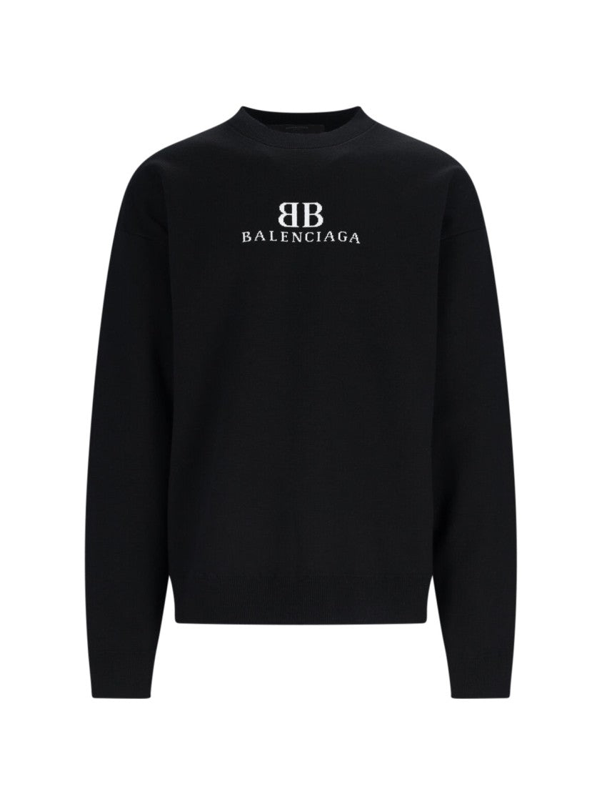 Balenciaga Logo Sweater – Black