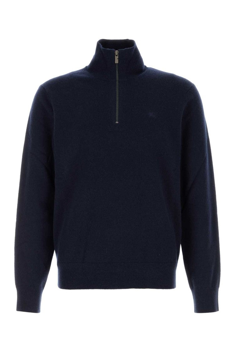 Burberry Dark Blu Stretch Cashmere Blend Sweater