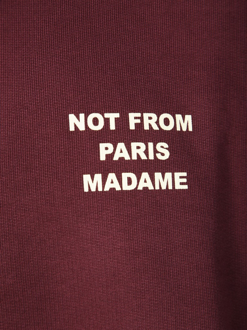 Drôle De Monsieur Minimalist White Hoodie With Classic Hood