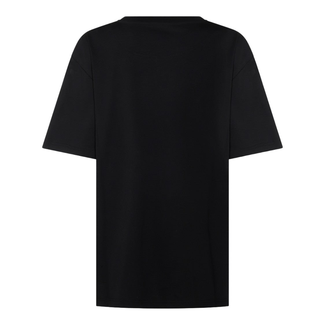 The Attico Relaxed-Fit Black T-Shirt With Asymmetrical Hem