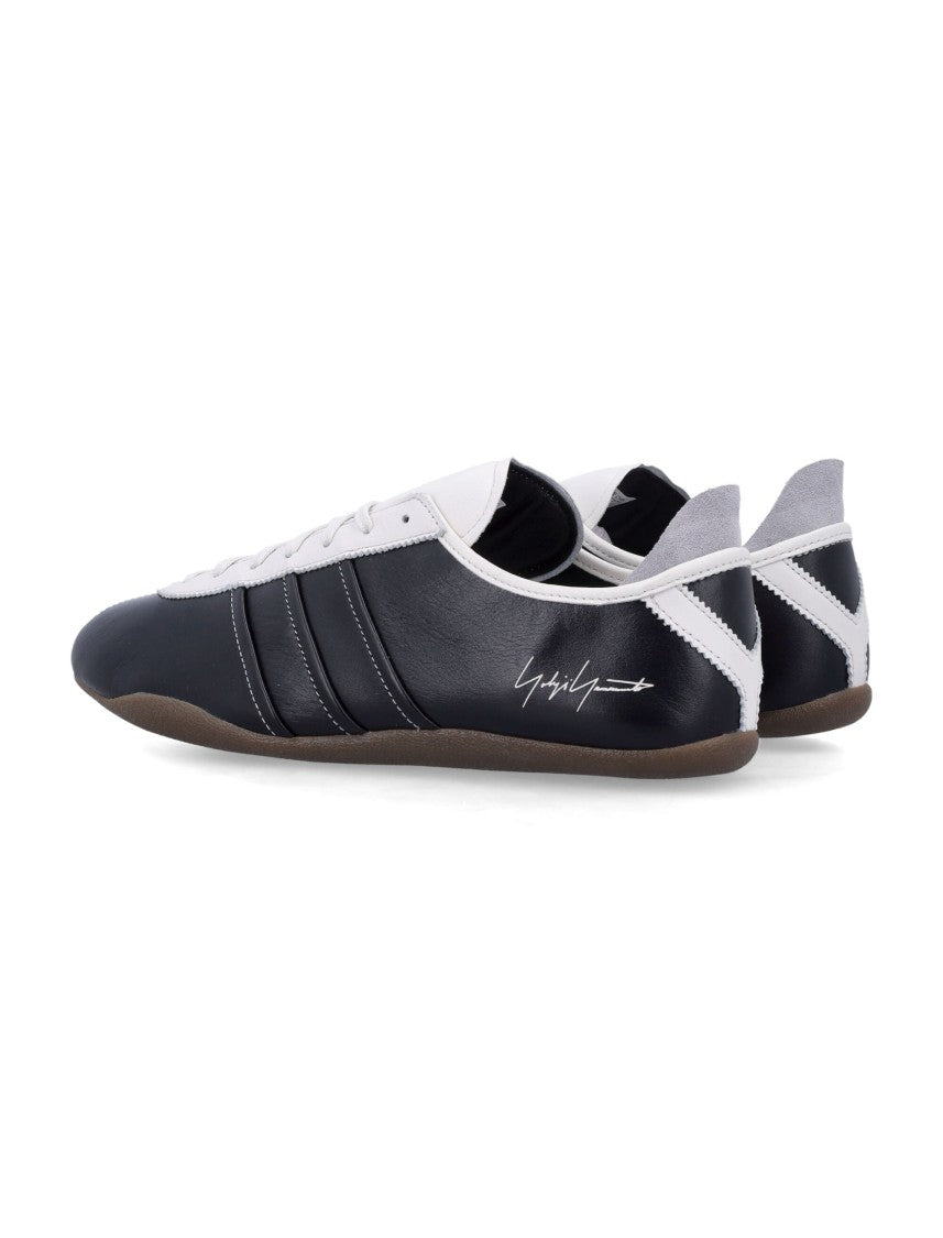 Y-3 Debossed Leather Tokyo Sneakers With Lace-Up Closure
