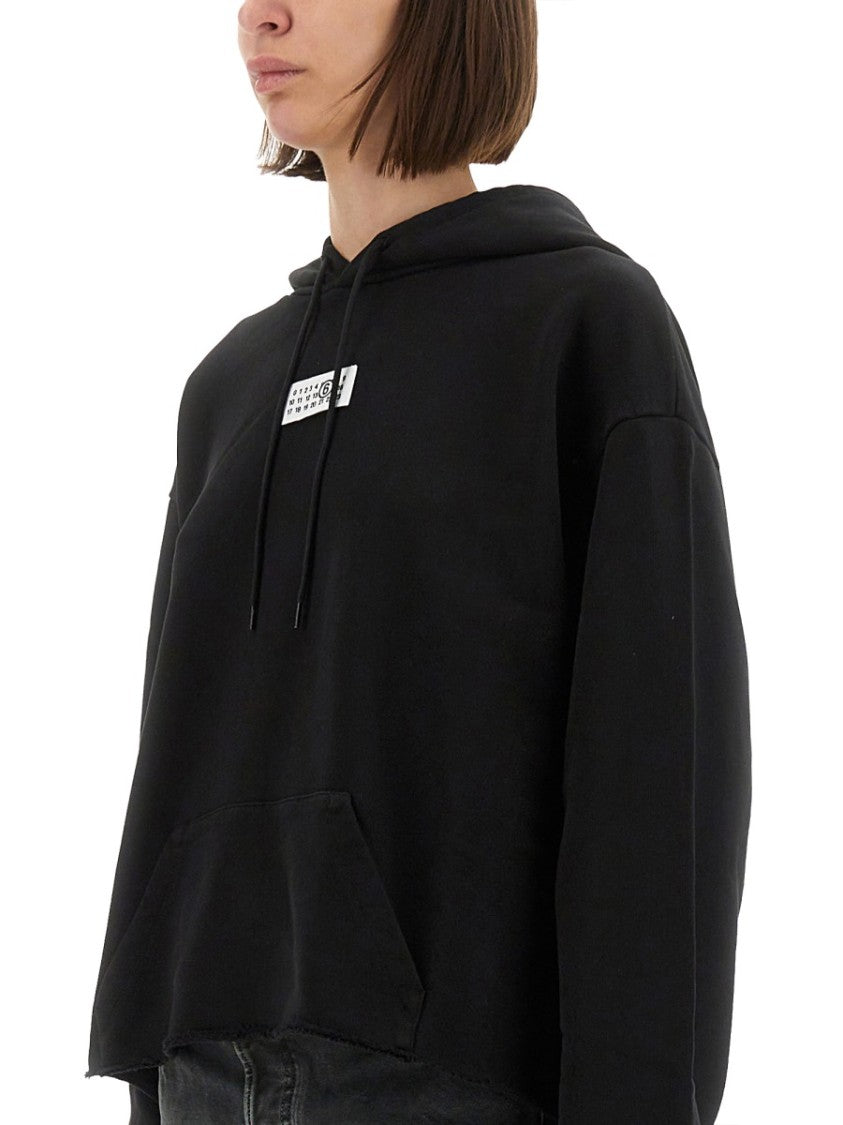 Mm6 By Maison Margiela Relaxed-Fit Cotton Hoodie With Adjustable Drawstring