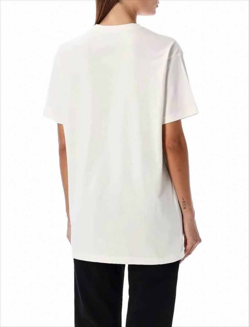 Vivienne Westwood Short-Sleeved White T-Shirt With Embroidered Detail