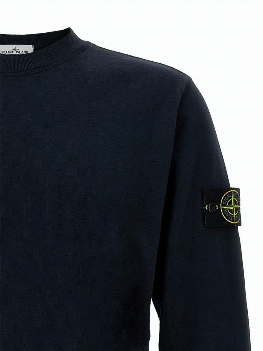 Stone Island Long-Sleeve Crewneck Sweatshirt With Patch Logo
