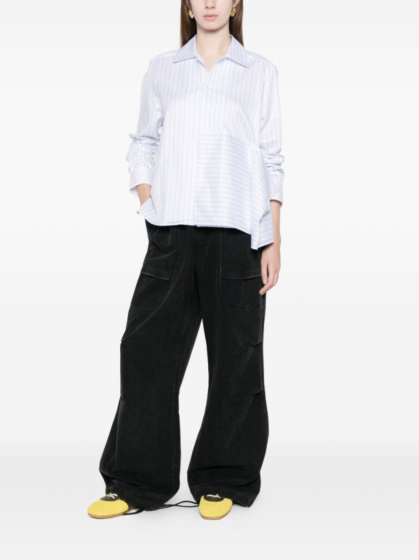 J. W. Anderson White Asymmetrical Draped Panel Shirt