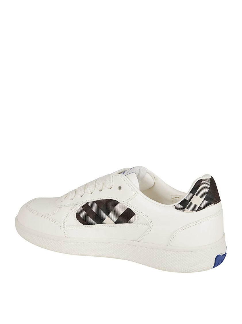 Burberry White Leather Sneakers