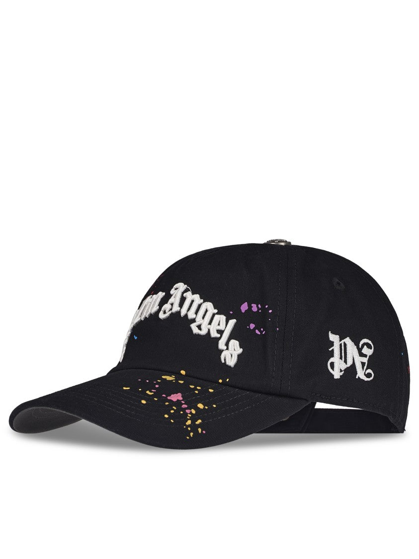 Palm Angels Curved Brim Cap With Bold Embroidery And Colorful Accents