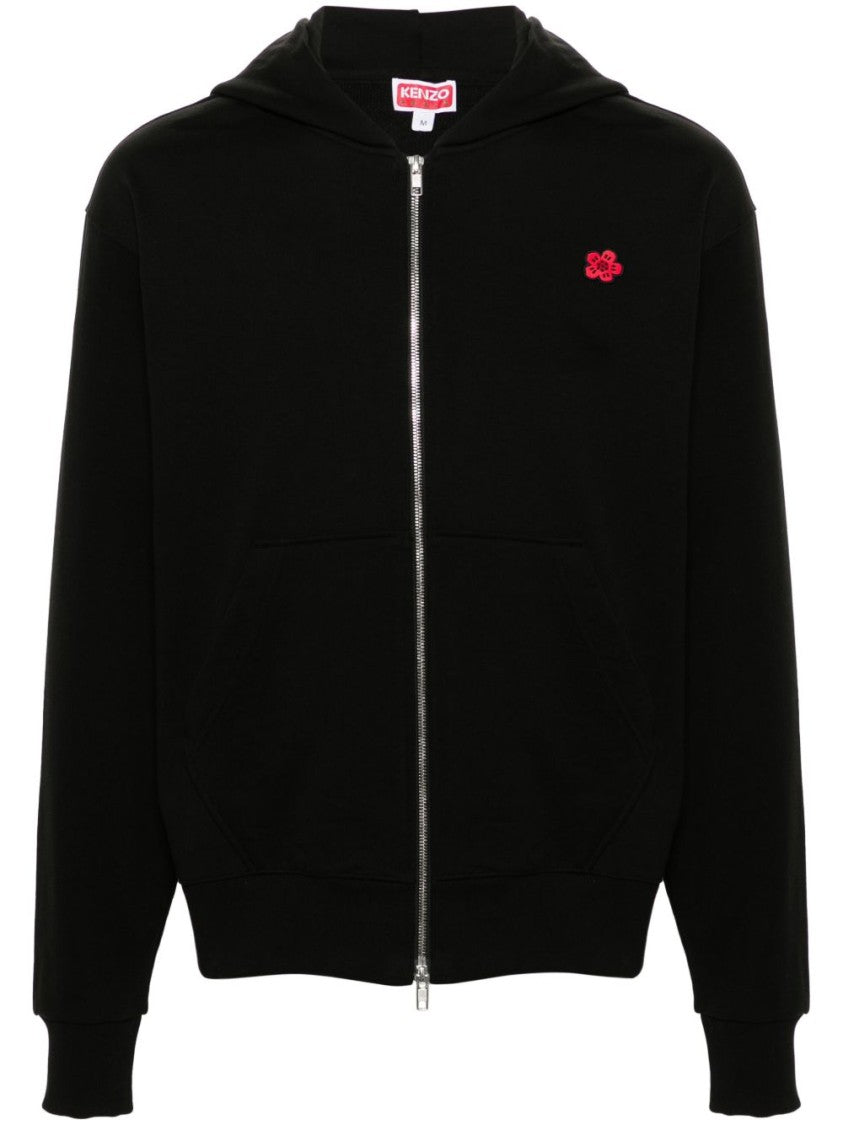 Kenzo Classic-Fit Black Sweatshirt With Hood And Emblem