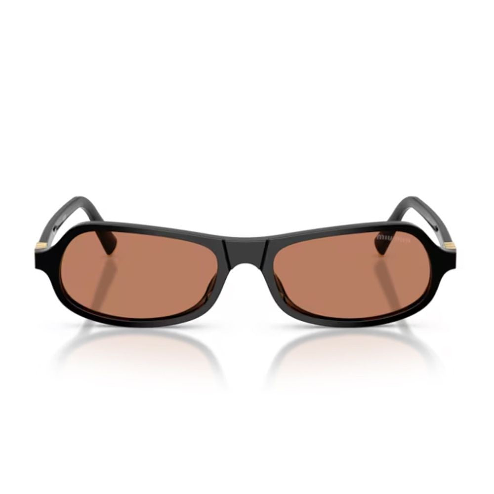 Miu Miu Sculpted Black Acetate Sunglasses With Retro Character