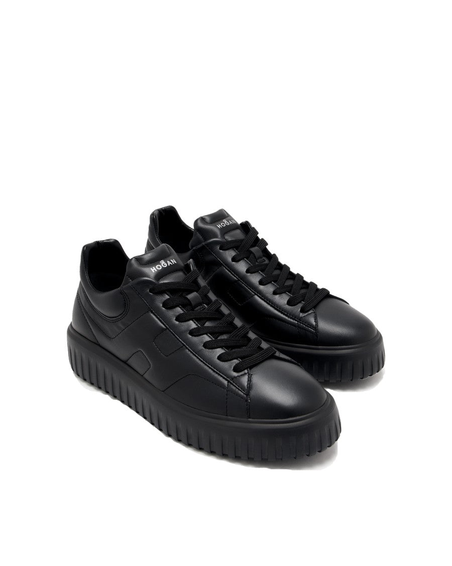 Hogan H-Stripes Black Sneakers