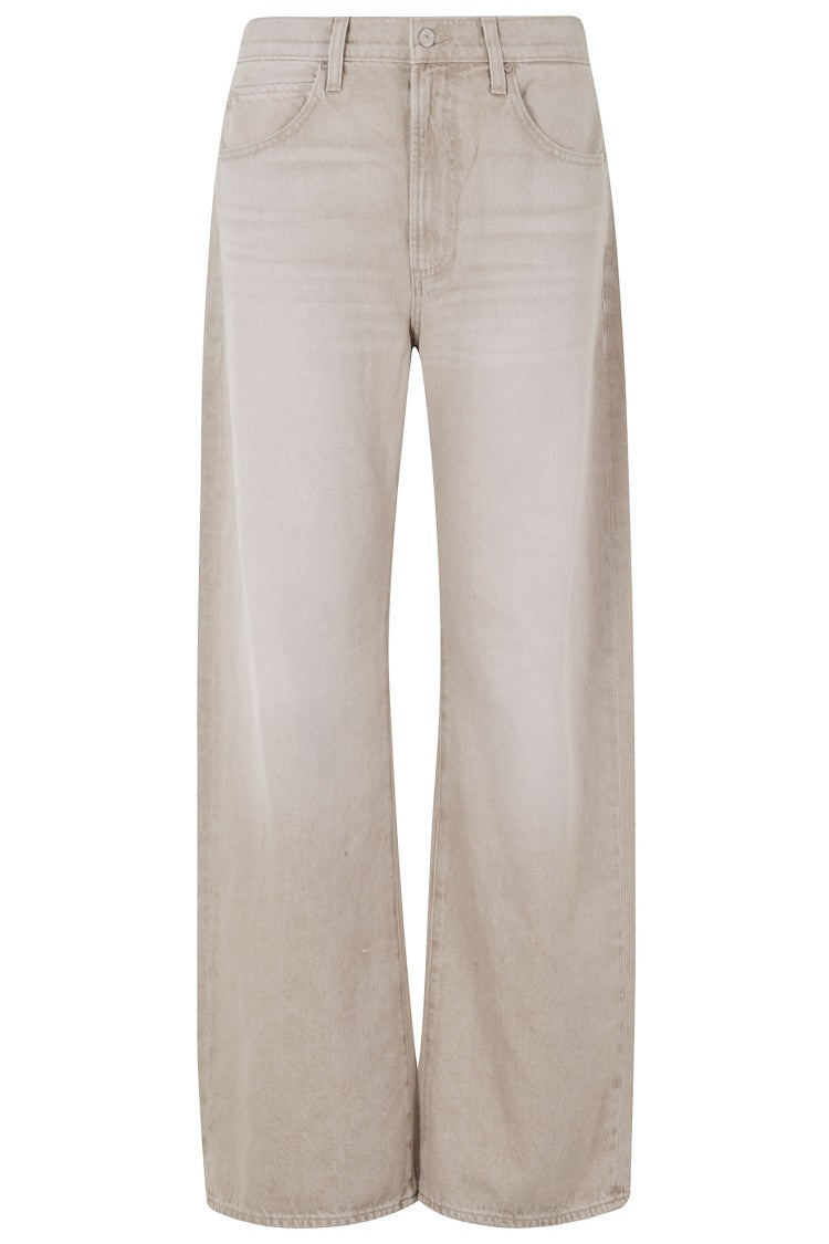 Paige Beige Arellia 32 Five-Pocket Straight Cotton Jeans
