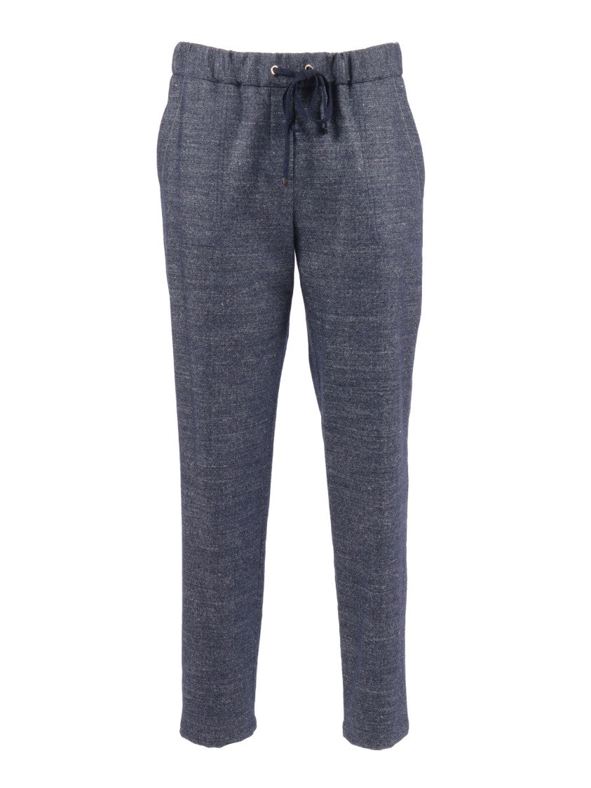Lorena Antoniazzi Relaxed Fit Jogging Pants With Tapered Leg And Ribbed Details
