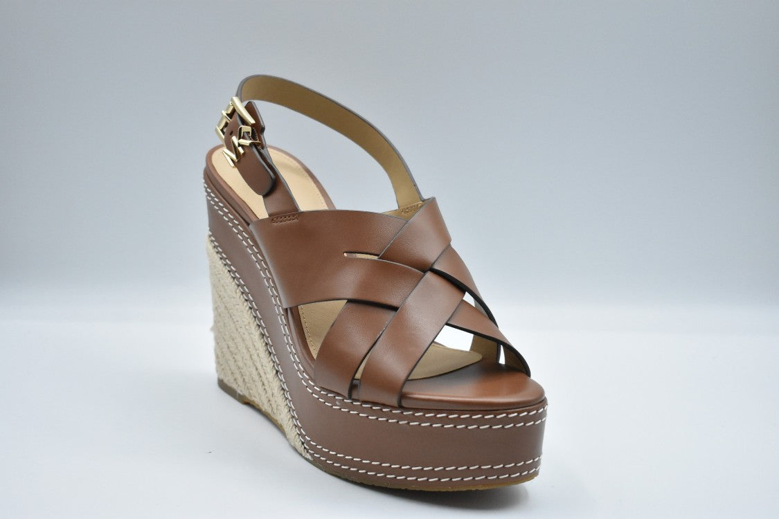 Michael Kors Laced Wedge Shoes With Woven Jute Base