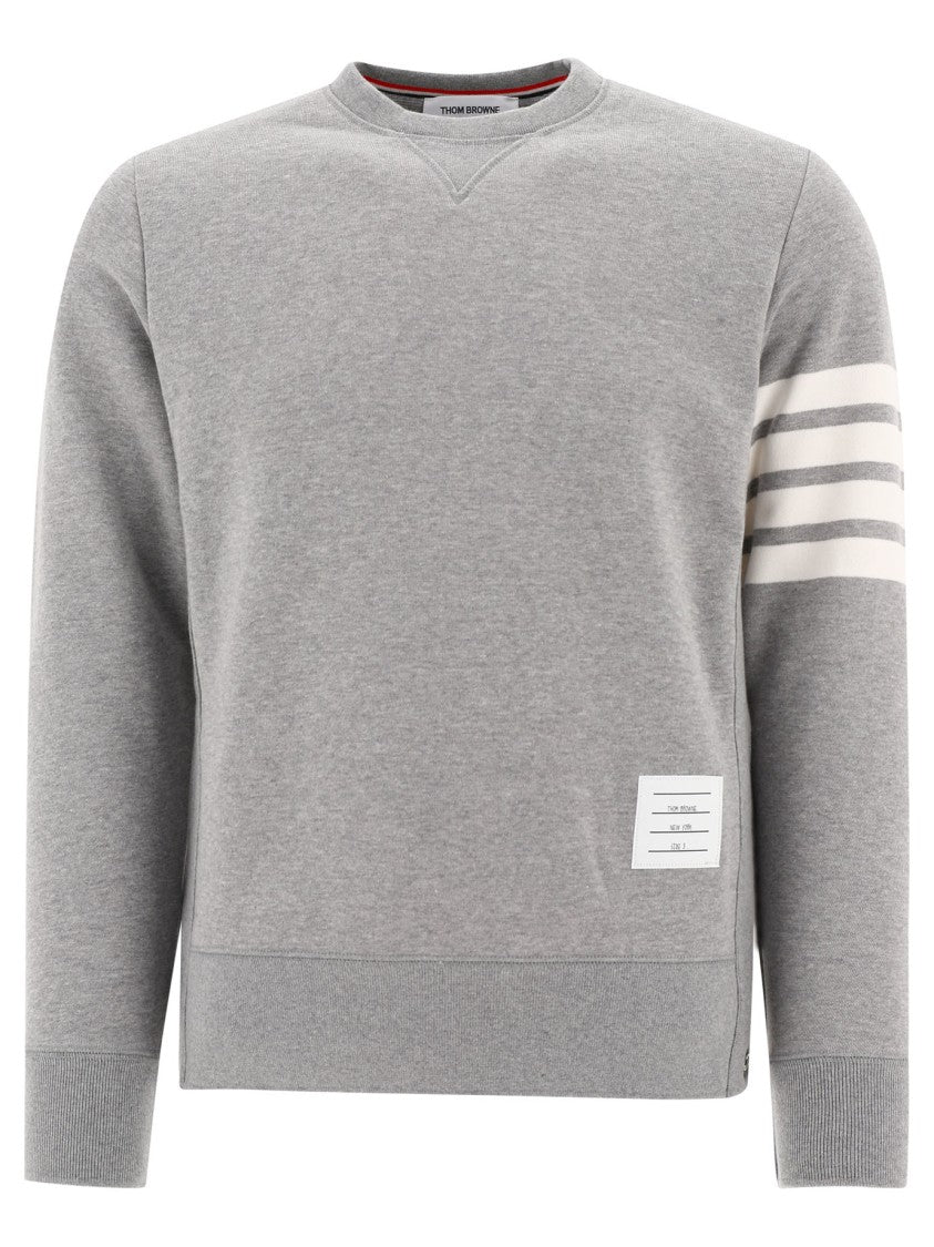 Thom Browne Engineered Grey Cotton Sweatshirt