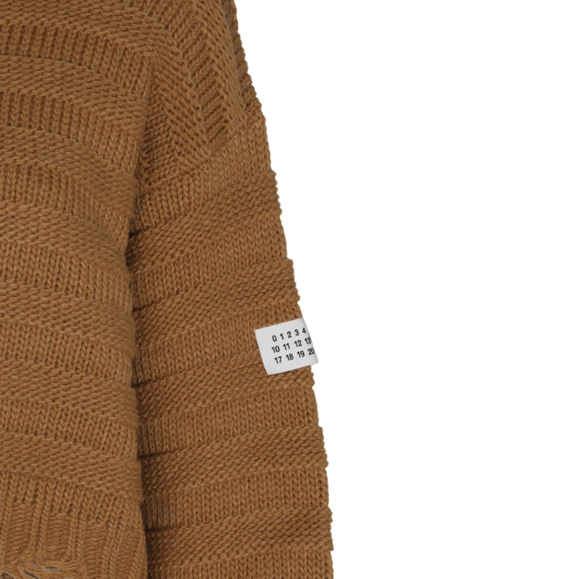 Mm6 By Maison Margiela Cropped Chunky Knit Distressed Sweater
