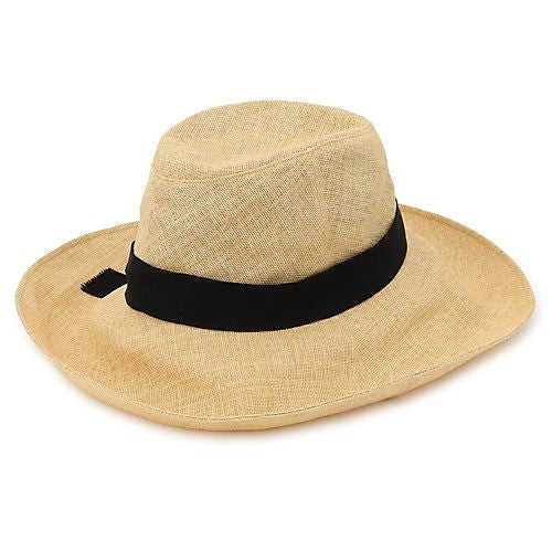 Kijima Takayuki Textured Paper Bucket Hat With Contrasting Ribbon Detail
