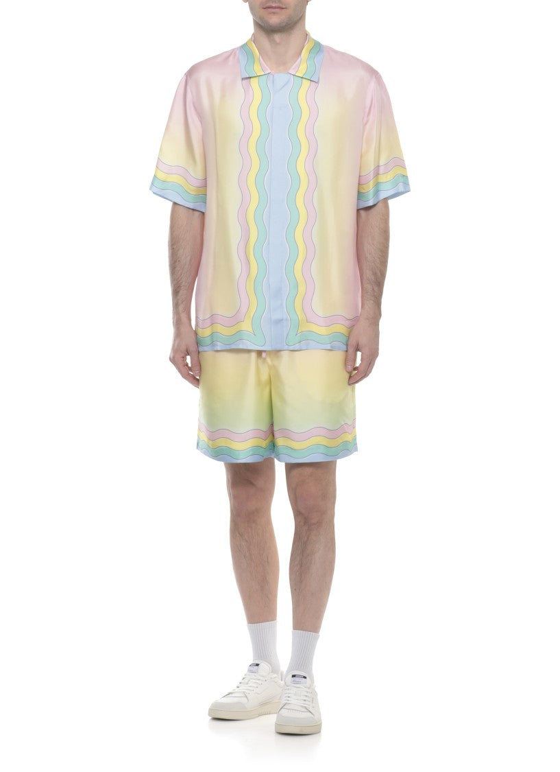 Casablanca Multicolor Dance Silk Casual Shirt
