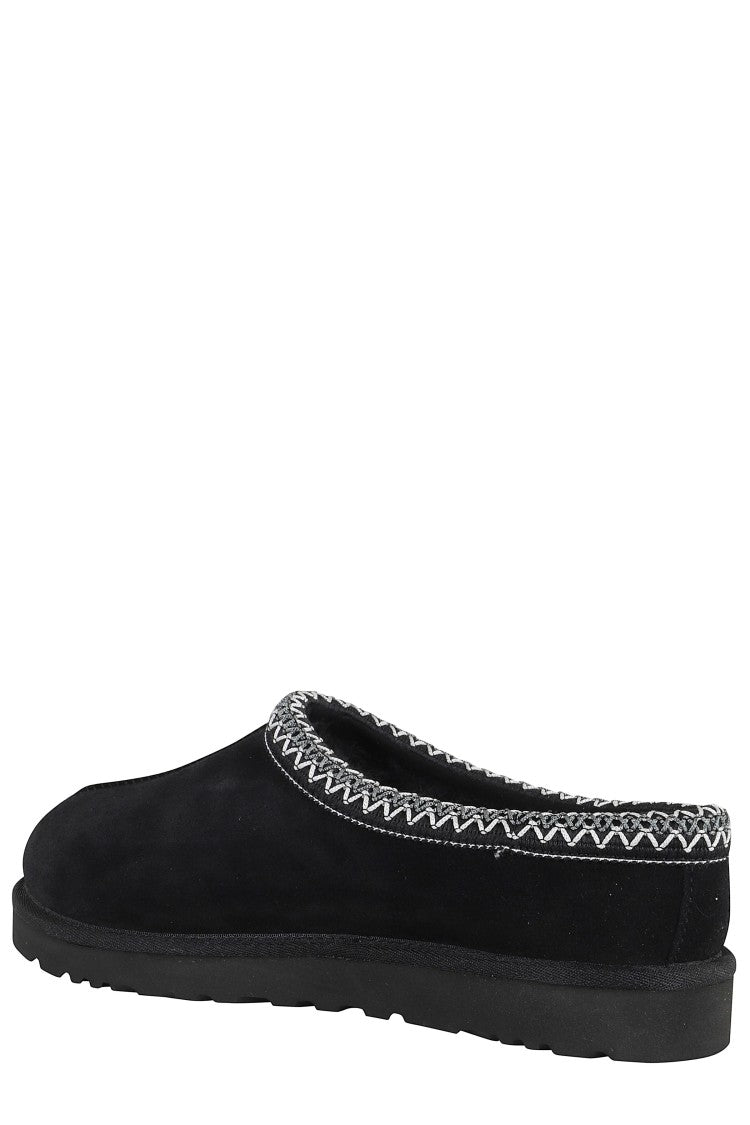 Ugg Black M Tasman Ii Collar-Uggbraid Suede Slippers