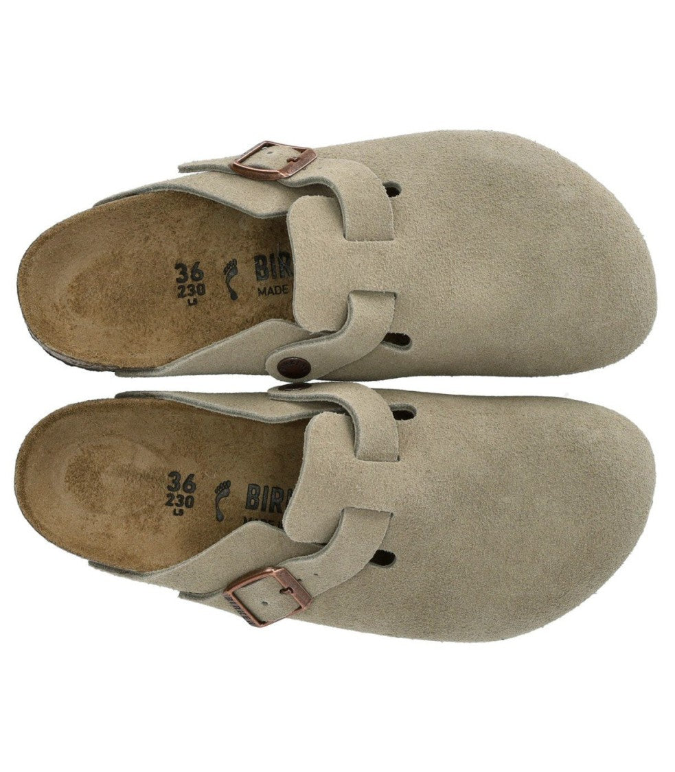 Birkenstock Boston Suede Taupe Clog