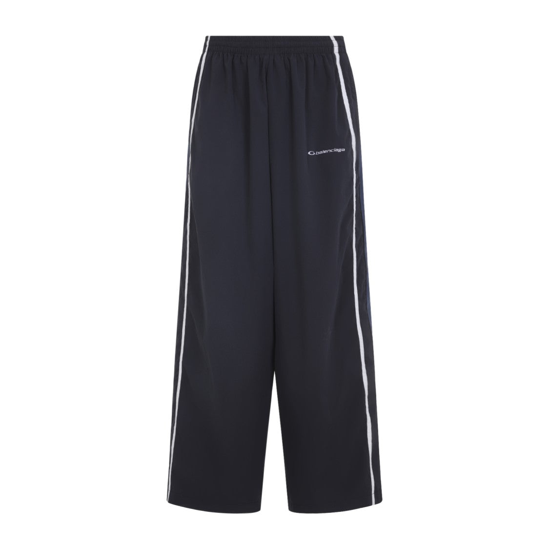 Balenciaga Relaxed Wide-Leg Trousers With Contrasting Side Stripes