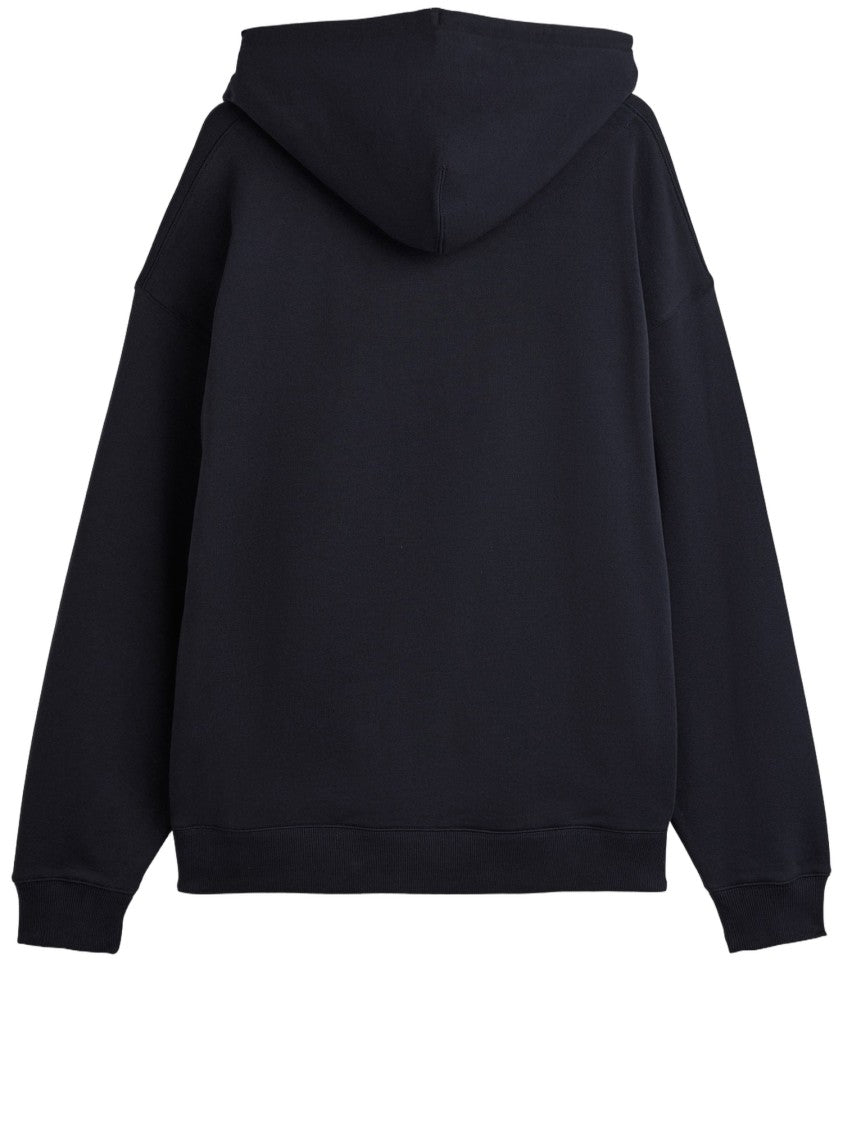 Y-3 Cotton Hoodie With Adjustable Hood And Front Logo
