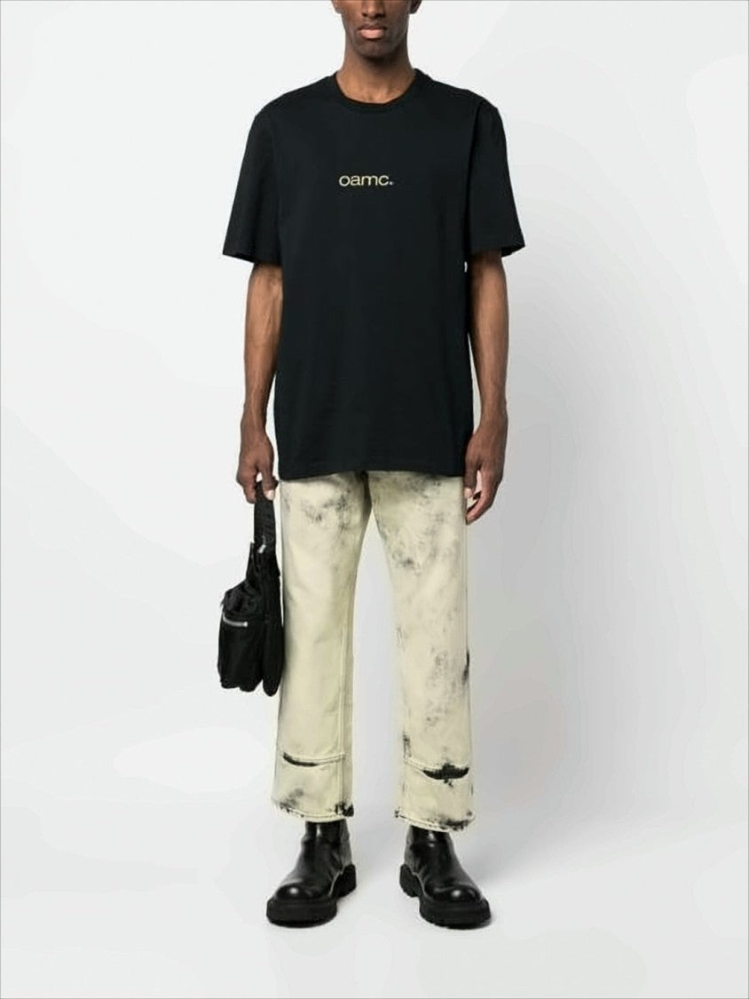 Oamc Relaxed Straight-Leg Denim Pants With Distressed Finish