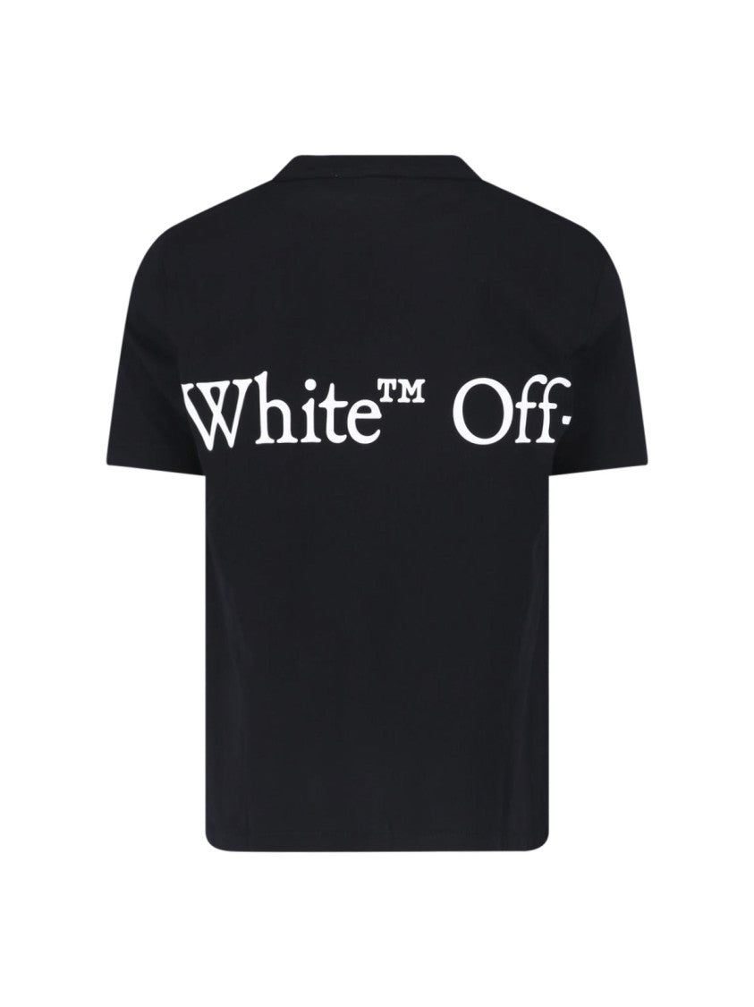 Off-White Black Bookish Cotton T-Shirt