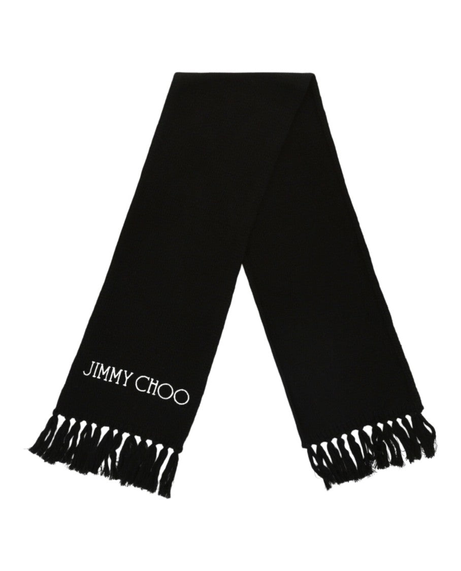 Jimmy Choo Wool Logo Printed Scarf