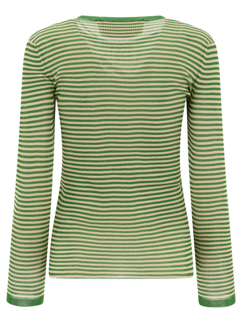 Valentino Long-Sleeved Fitted Silk T-Shirt