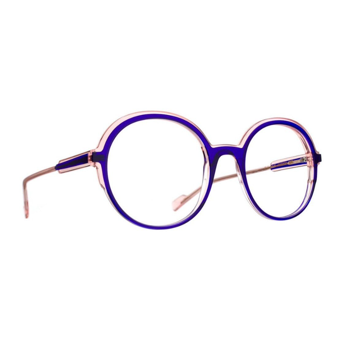 Caroline Abram Blue Fantasia Round Acetate Sunglasses